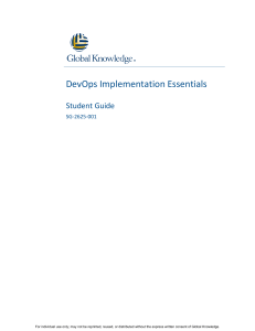 DevOps Implementation Essentials Student Guide
