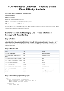 SDG 9 Industrial Controller: Scenario-Driven ISA/ALU Design Analysis