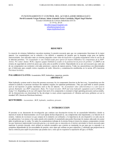 Funcionamiento y Control del Acumulador Hidr&aacute;ulico - Art&iacute;culo ECCI