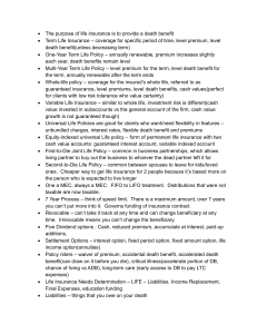 Life Insurance Study Notes: Term, Whole, Universal Life & MEC