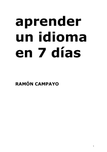 Aprender un idioma en 7 d&iacute;as &ndash; Ram&oacute;n Campayo | M&eacute;todo SRCI