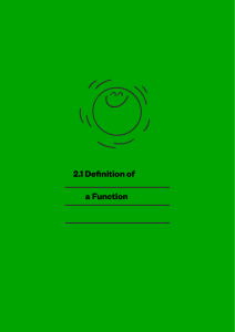 2.1 Definition of a Function - Mathematical Concepts