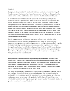 Social Work Case Study: Gloria's Domestic Violence