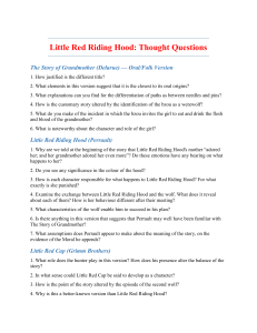 Little Red Riding Hood: Thought Questions