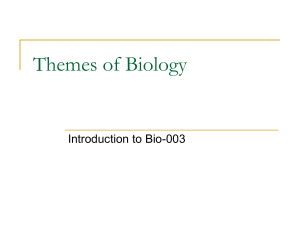Themes of Biology: Introduction to Bio-003