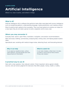 Artificial Intelligence: A Quick Guide to What It Is and How It Works