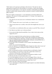 War Perception Questionnaire: Psychological Impact Study