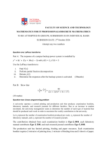 Mathematics for IT Professionals Assignment: Laplace, LP, Fourier