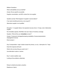 Midterm Questions: Supply Chain Risk Management Study Notes
