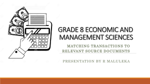 Grade 8 EMS Presentation: Matching Transactions to Source Documents