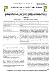 Anti-Melanoma Mechanism of Lumbricus rubellus NLC Bio-Serum