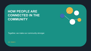 How People Are Connected in the Community - Grade 3