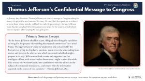 Jefferson Era Stations: Louisiana Purchase, Marbury v. Madison, War of 1812