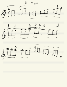 D Major Musical Notation Exercise