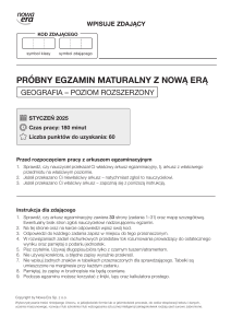 Pr&oacute;bny egzamin maturalny z geografii poziom rozszerzony styczeń 2025