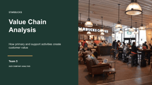 Starbucks Value Chain Analysis: Customer Value Creation