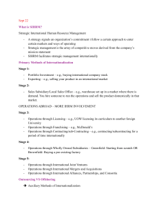 SIHRM: Strategic International Human Resource Management