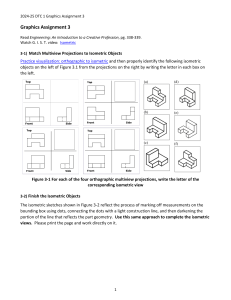 Graphics Assignment 3: Isometric Projections & Sketching
