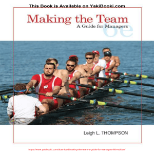 Making the Team: A Guide for Managers 6th Ed