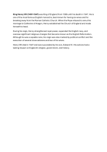 King Henry VIII (1491-1547): Reign, Wives and English Reformation