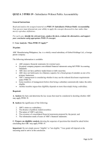 PFRS 19 Quiz: Subsidiaries Without Public Accountability