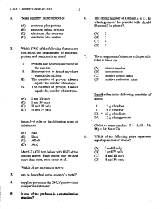 CSEC Chemistry June 2013 P1 Exam Paper