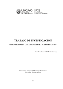 Gu&iacute;a para trabajos de investigaci&oacute;n: orientaciones y lineamientos