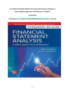 Financial Statement Analysis Test Bank: Data Analytics Approach