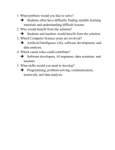Computer Science Worksheet: AI Project Ideas for Student Learning