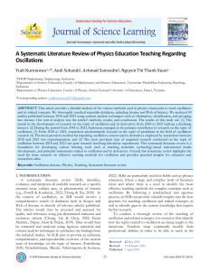 Systematic Review of Physics Education on Oscillations