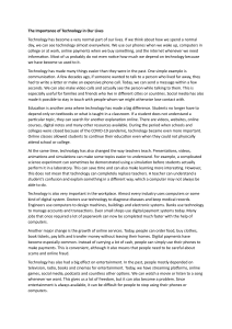 The Importance of Technology in Our Lives - Essay on Its Pros and Cons