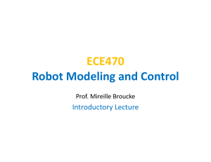 ECE470 Robot Modeling and Control Lecture