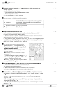 Sprawdzian geografii &ndash; podział polityczny świata (grupa A i B)