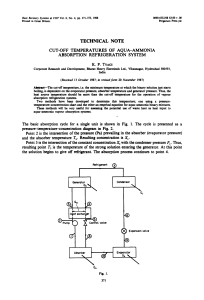 Cut-off Temperatures of Aqua-Ammonia Absorption Refrigeration System
