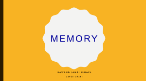 Memory: Types and Processes