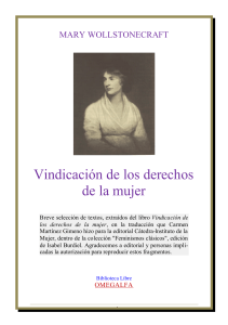 Vindicaci&oacute;n de los derechos de la mujer - Mary Wollstonecraft