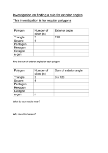 Exterior Angles of Regular Polygons Investigation Worksheet