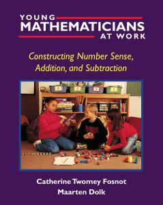 Young Mathematicians at Work &ndash; Number Sense, Addition, Subtraction