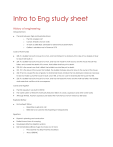 Intro to Engineering Study Sheet: History of Engineering