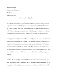 The Journey That Shaped Me &ndash; Student Personal Narrative Essay