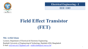 Field Effect Transistor (FET) - Electrical Engineering