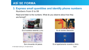 N&uacute;meros del 0 al 99 en Espa&ntilde;ol: Cantidades y Tel&eacute;fonos
