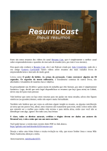 ResumoCast: Resumos de Livros de Empreendedorismo e H&aacute;bitos