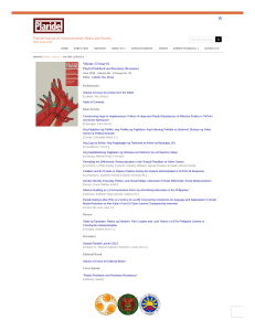 Plaridel Journal Vol 23 No 1: Playful Pushback and Resistance