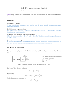 ECE 447 Lecture 3: State Space & Nonlinear Systems