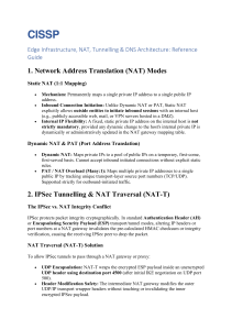 CISSP Reference Guide: NAT, IPSec Tunnelling & DNS Architecture