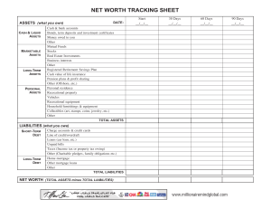 Net Worth Tracking Sheet Template