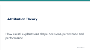 Attribution Theory: Causal Explanations in Business