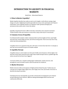Introduction to Liquidity in Financial Markets