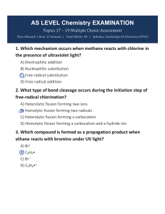 AS Level Chemistry Exam Topics 17-19 Multiple Choice